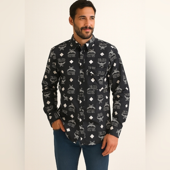 Black Graphic Men's Shirt 3X Benjamin Franklin - Picture 5 of 6